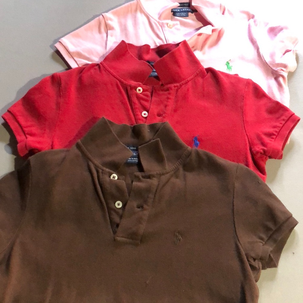 Three polo shirts